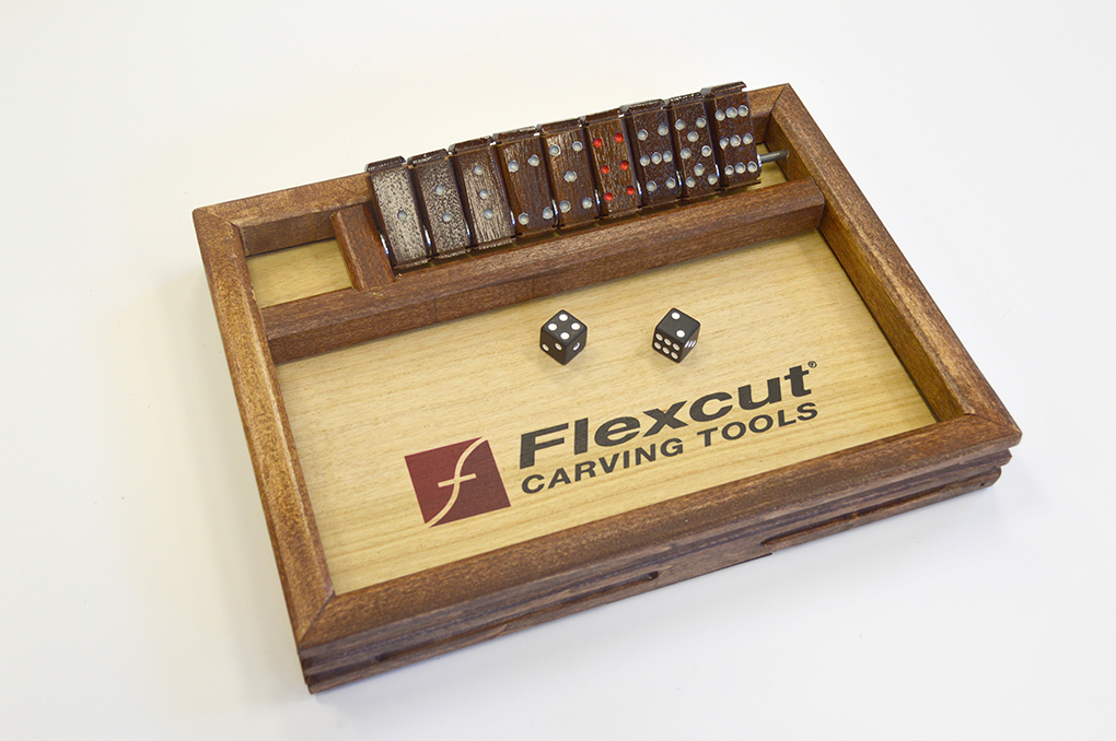 Hand Carved Shut the Box Game #012