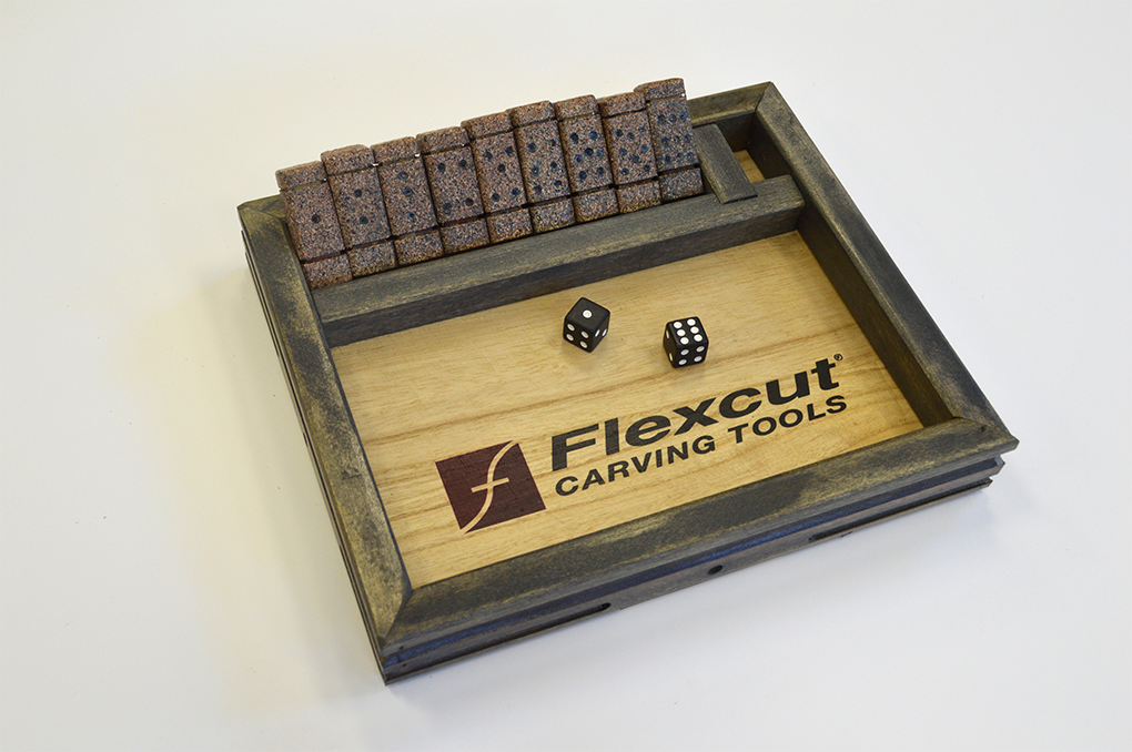 Hand Carved Shut the Box Game #016