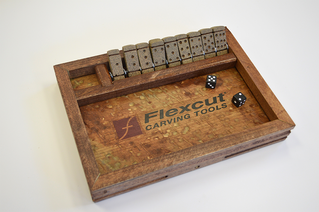 Hand Carved Shut the Box Game #017