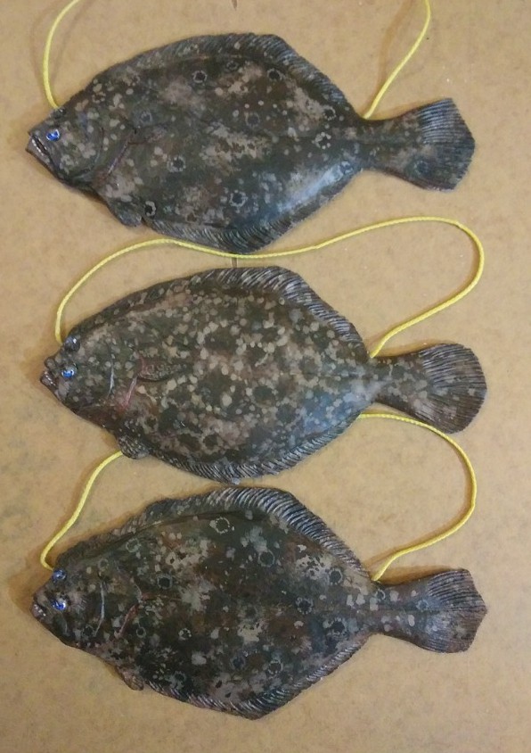 2 Notherners and a Southerner Flounder Ornaments