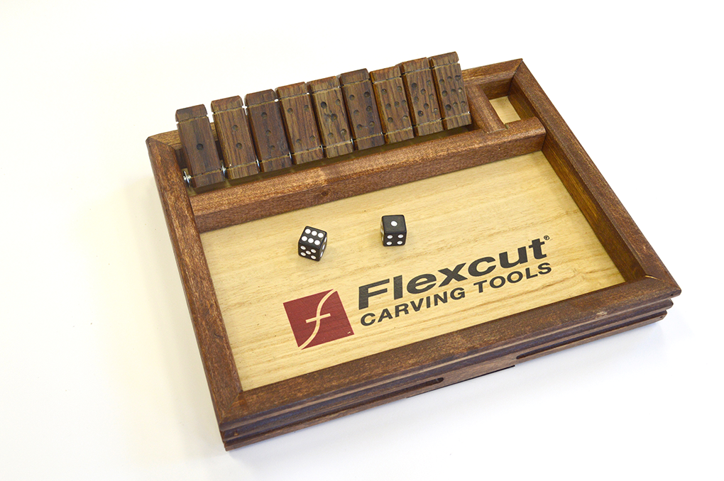 Hand Carved Shut the Box Game #013