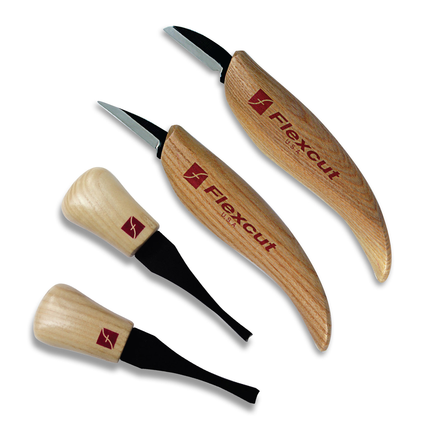  Flexcut Draw Knife Set of Two Roughing Knives with Leather  Sheaths, Commercial-Grade for Smoothing Corners and Wood Carving : Arts,  Crafts & Sewing